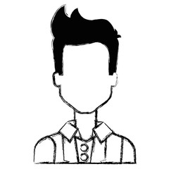 young man model avatar character vector illustration design