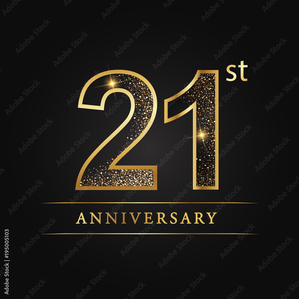 anniversary,aniversary, twenty-one years anniversary celebration logotype. 21st anniversary logo. twenty-one years. - obrazy, fototapety, plakaty 