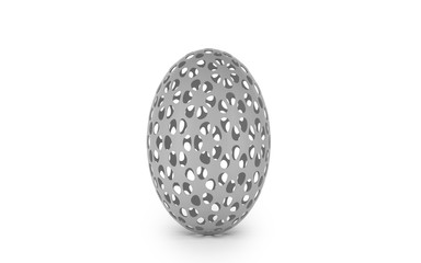 Poster - structure of easter eggs isolated on white background, 3d render