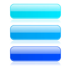 Wall Mural - Blue glass buttons