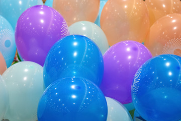 colorful balloons close-up