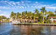 FORT LAUDERDALE, FL - FEBRUARY 29, 2016: Beautiful homes along city canals. Fort Lauderdale is a famous tourist attraction in Florida