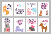 Valentine Card With Animals
