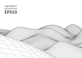 Poster - abstract 3d surface. the illusion of distortion of space.