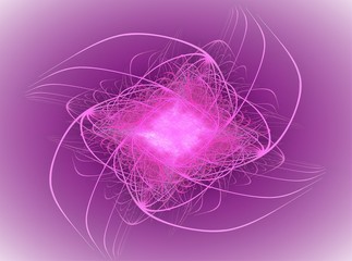 Fototapete - Abstract fractal composition on a color background generated by computer.