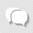 © fokas.pokas - chat icon. White icon with shadow on transparent background