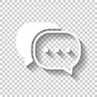 © fokas.pokas - chat icon. White icon with shadow on transparent background