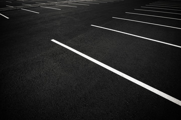 Acres of empty parking spaces