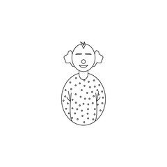 Poster - avatar clown icon. Professions for mobile concept and web apps. Thin line  icon for website design and development, app development. Premium icon