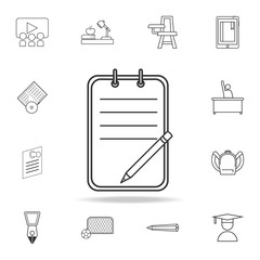 Poster - check list icon.. Detailed set of education outline icons. Premium quality graphic design. One of the collection icons for websites, web design, mobile app