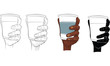 hand holding cup of water vector