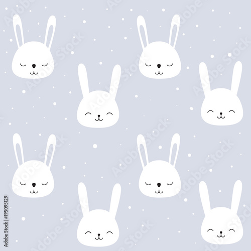 Cotton fabric Happy easter. Vector seamless pattern