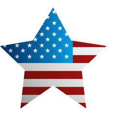 Wall Mural - star shaped in united states of america flag