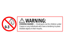 Not Suitable For Children Under 3 Years Choking Hazard Forbidden Sign Sticker Isolated On White Background Vector Illustration. Small Parts, Warning, Prohobited Sign