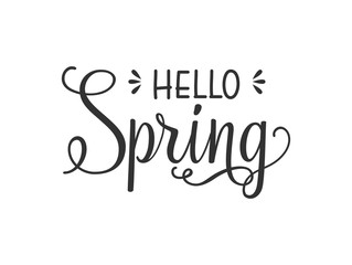 Wall Mural - Hello Spring Lettering