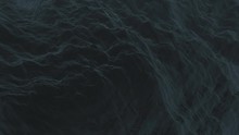 4K Rough Dark Sea Loop 3D A Loop Of Big Waves In An Agitated Ocean. Camera Goes Underwater Several Times. Motion Graphic And Animation Background. Storm On Sea.