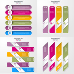 Wall Mural - Business infographics design elements template vector graphic illustration
