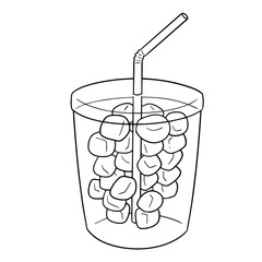 Sticker - vector of beverage cup