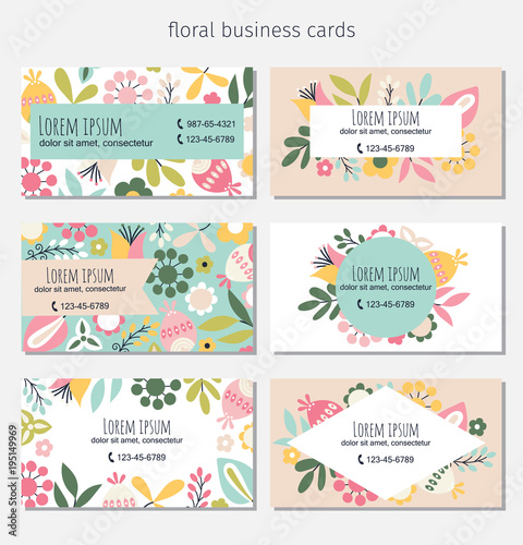 Fotografia Six floral cards