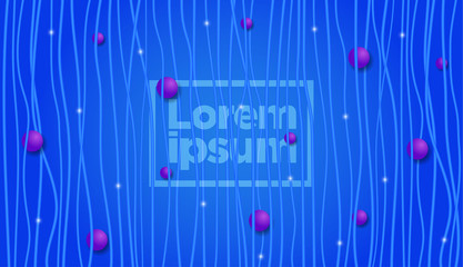 Poster - Color background with vertical line stripe pattern and luxury circle. Vector abstract background