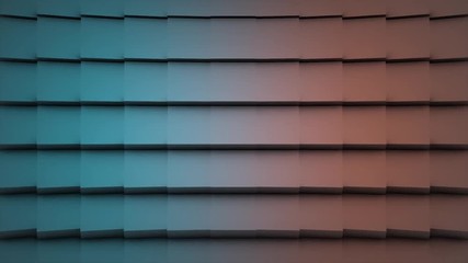 Poster - Color polygonal geometric surface. Computer generated seamless loop abstract motion background for copy space. 3D background for your presentation