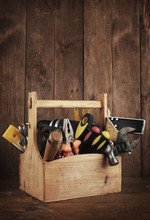 Retro Wooden Toolbox