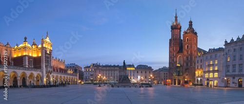 Plakat Stare Miasto w Krakowie rano