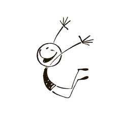 Happy stick figure