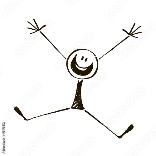 Happy stick figure 3 - Buy this stock vector and explore similar vectors at  Adobe Stock | Adobe Stock