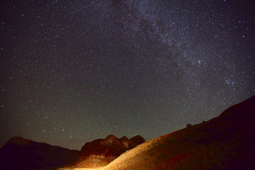 scenic byway at night