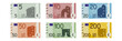 alle Geldscheine - Euro Banknoten - 5 - 10 - 20 - 50 - 100 - 200