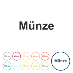 Poster - Runde Schaltflächen - Muenze - App