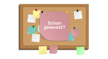 Poster - Pinnwand - Schon gewusst