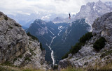 Fototapeta  - Extreme sports in Dolomites, Italy