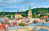 Lviv, city view, historical city center, Ukraine, Western Ukraine