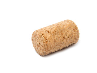 Wine cork isolated on the white