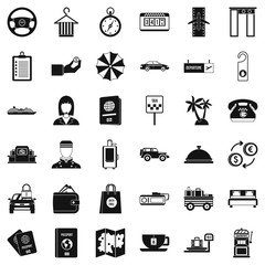 Poster - Rather profitable icons set, simple style