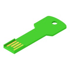 Poster - Information usb icon, isometric style