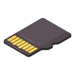 Poster - Memory flash drive icon, isometric style