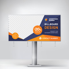 Wall Mural - billboard design, template for outdoor advertising, posting photos and text. modern business concept