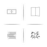 Fototapeta Pokój dzieciecy - Furniture simple linear icon set.Simple outline icons