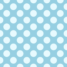 Seamless Blue Polka Dot Background Pattern