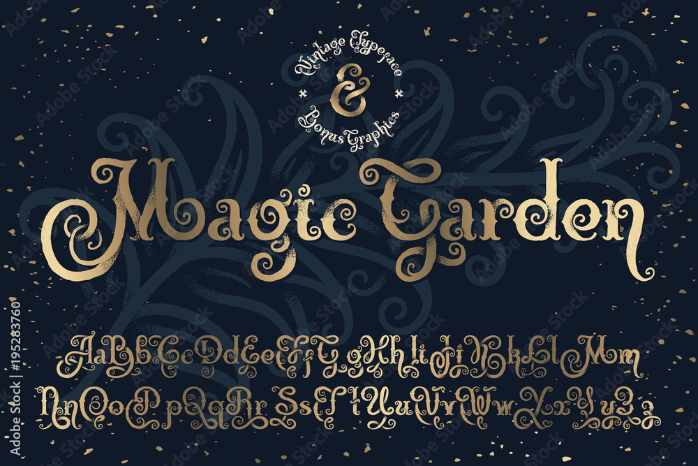 Magic Garden Lettering Beautyfull decorative font named
