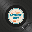 © New Corner - Happy fathers day card. Vinyl illustration background, vector design editable.