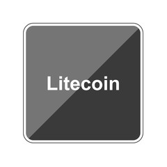 Sticker - Litecoin Schrift - Reflektierender App Button