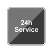 24h Service - Reflektierender App Button