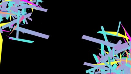 Poster - geometric forms. Constructivism. The various colors move smoothly in different parts of the screen. business, festive background. confetti. place for text.