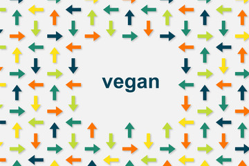 Poster - Wallpaper Pfeile - vegan