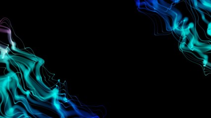 Poster - power transmission, electricity. Clear and blurred bands flow in different corners of the screen. The business cinematic background. place for text. seamless loop.alfa - channel