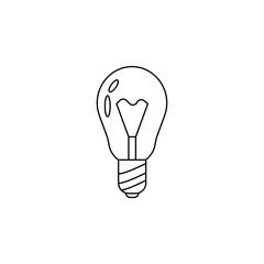 Poster - bulb icon. Element of banking icon for mobile concept and web apps. Thin line  icon for website design and development, app development. Premium icon